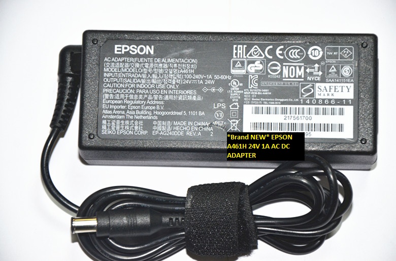 *Brand NEW* EPSON A461H 24V 1A AC DC ADAPTER *Brand NEW* EPSON A461H 24V 1A AC DC ADAPTER